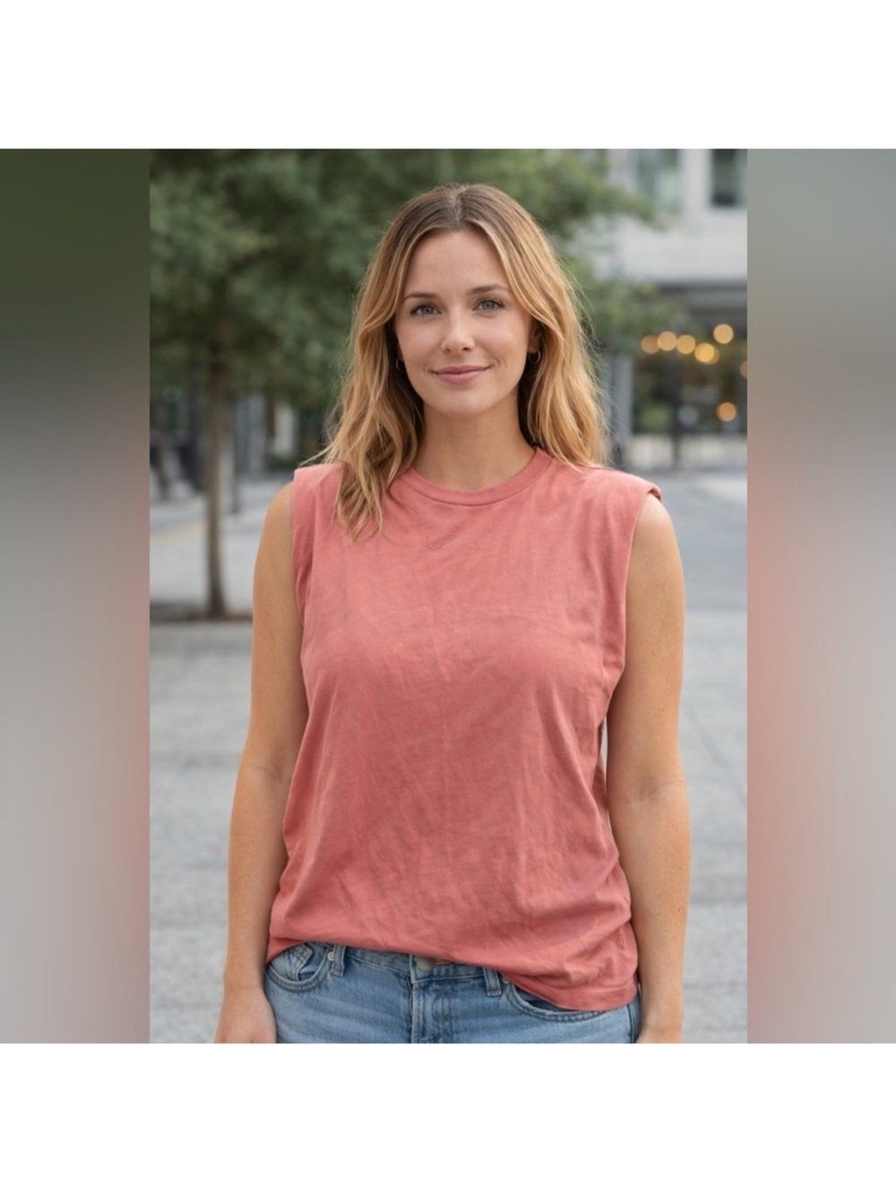 All Saints Women's Muscle Tee in Dusty Coral
